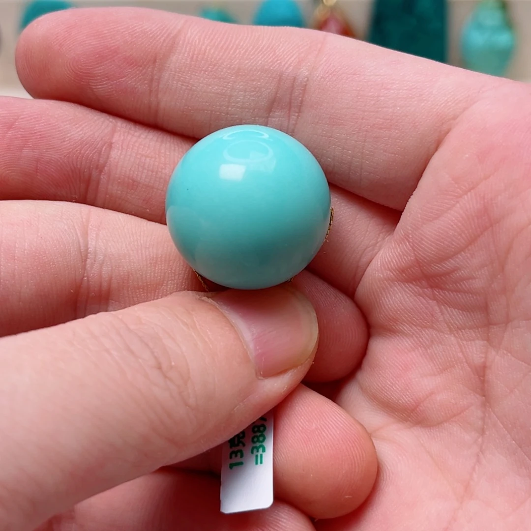 绿松石21.6圆珠未镶嵌