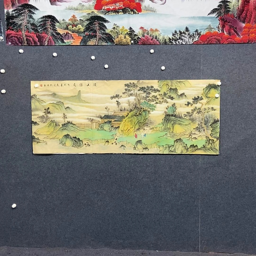 国画小六尺仿古山水一副