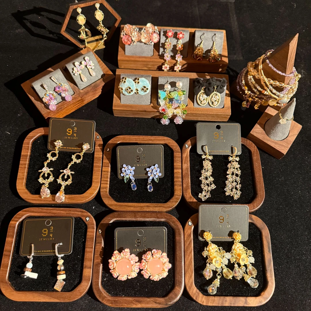 铜合金琉璃耳饰 耳环2025新款设计款【带走4对】重工耳饰耳钉气质