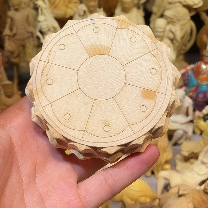 黄杨木瑕疵莲花座