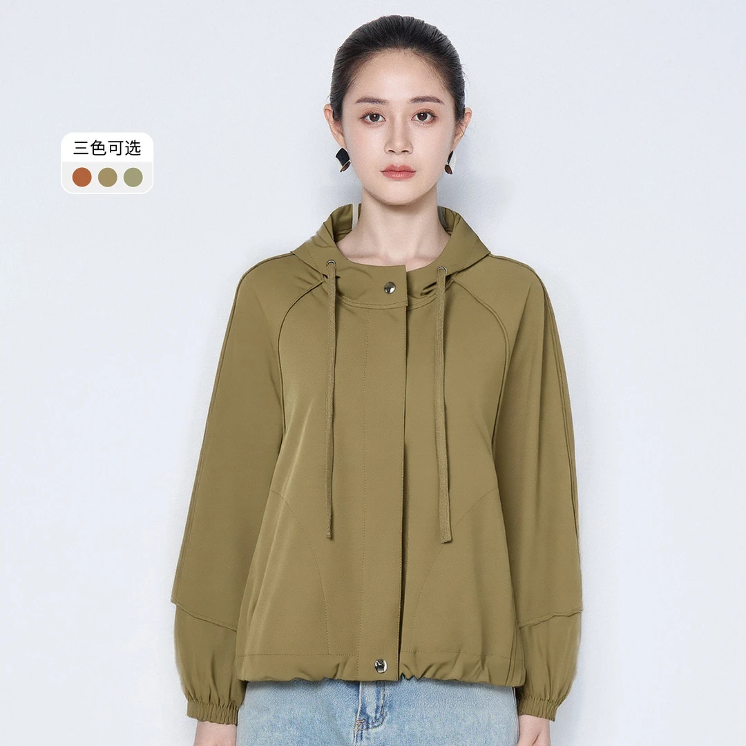 【粉丝专属】马天奴通勤日常休闲风连帽外套女VHA530JKH0