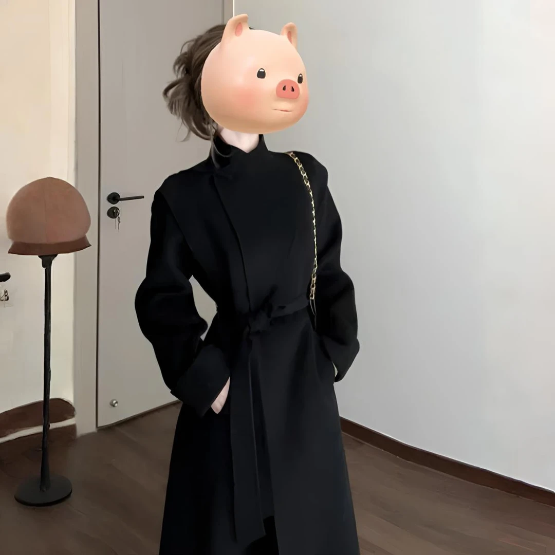 【真羊毛】气质双面羊绒呢大衣女士毛呢外套仰世同款加厚秋冬中长款