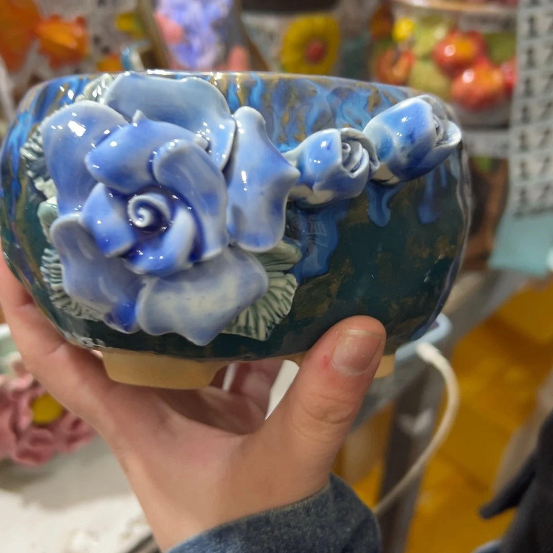 瑕疵169 满20发爱退拉黑花盆