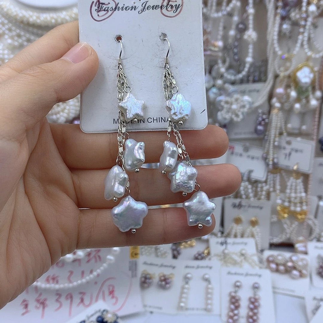 淡水珍珠项链耳饰银S925镶嵌