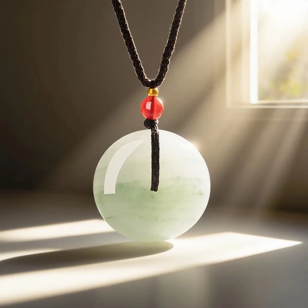 非金属莫桑石吊坠 厂家直销纯手工飘蓝花平安扣吊坠