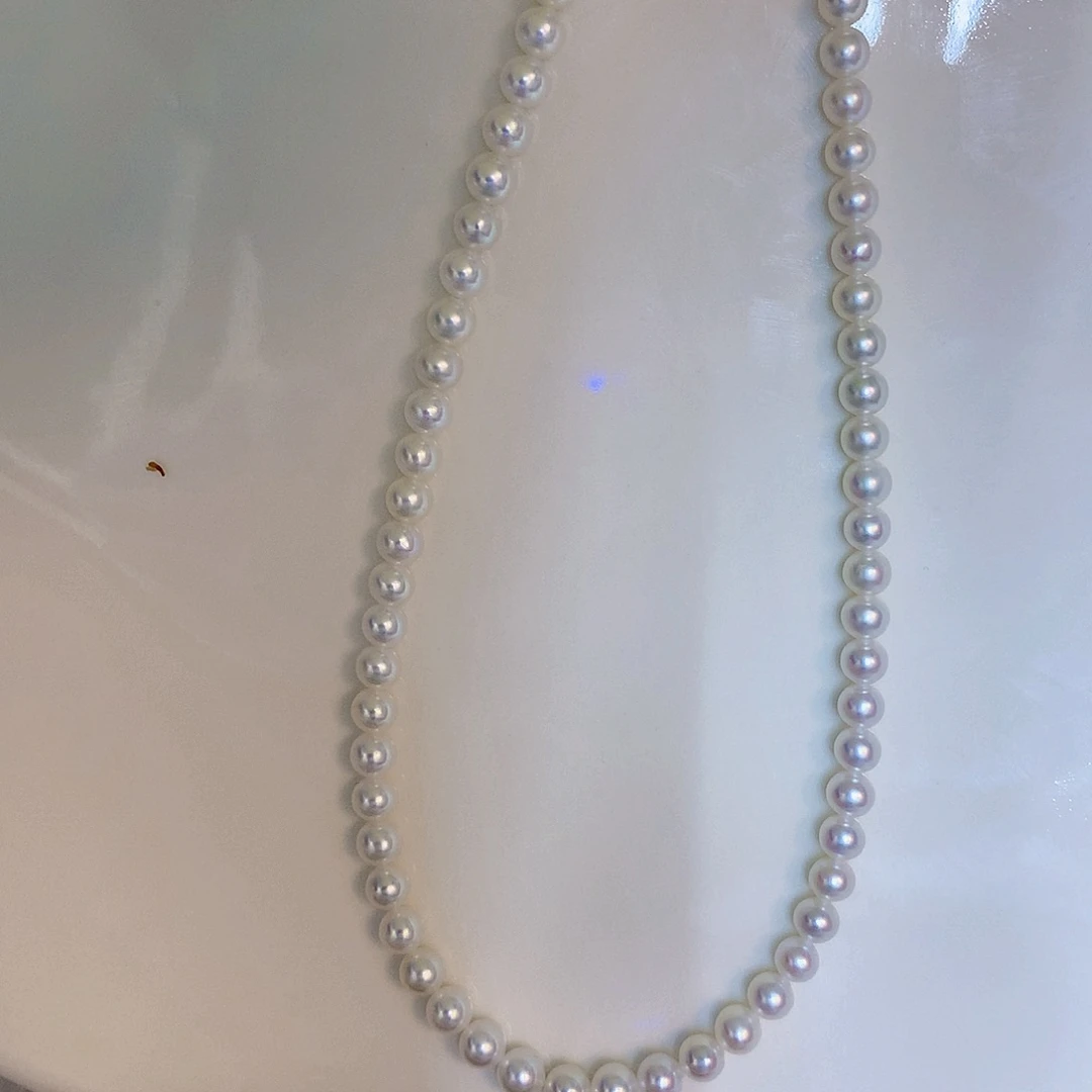 淡水珍珠18K金镶嵌项链