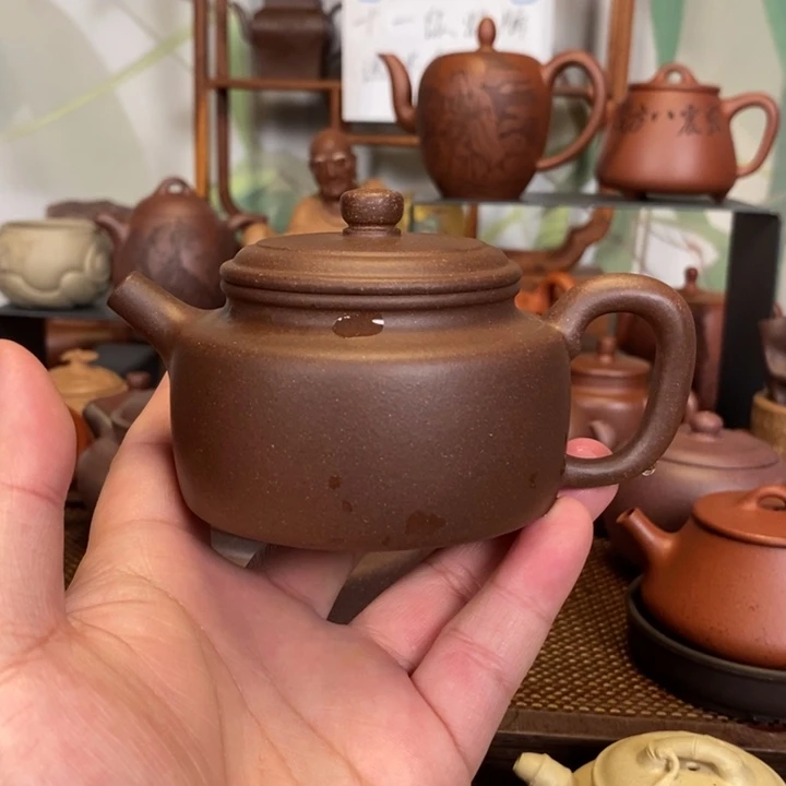 周***公茶壶紫砂老一厂紫泥德钟