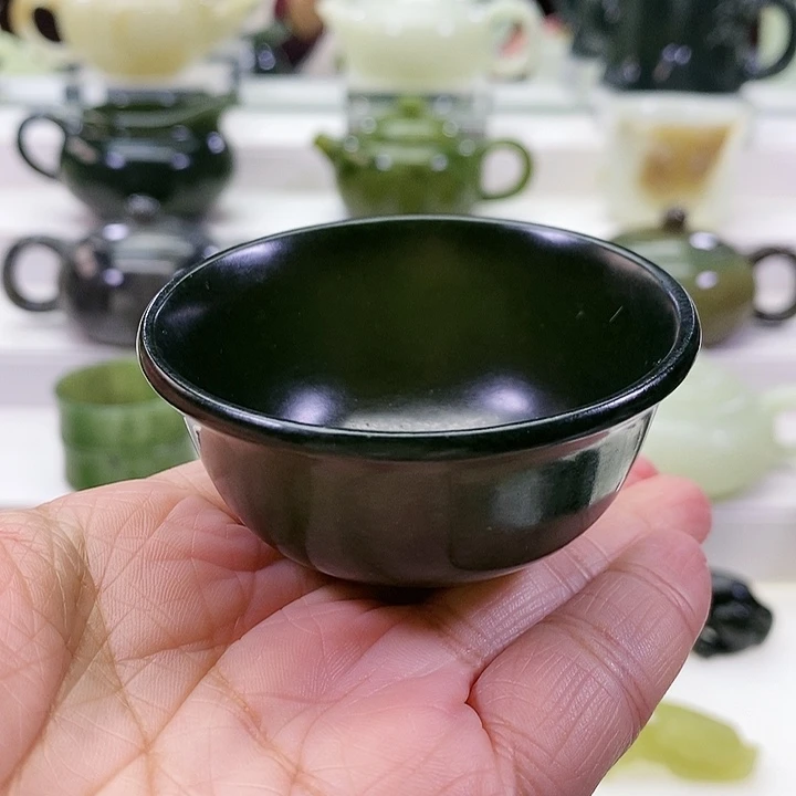 未镶嵌和田玉挂件茶杯70m l