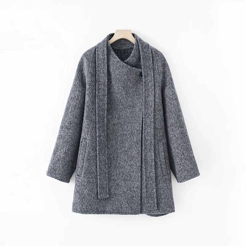 冬季设计款休闲风保暖轻奢女装大衣毛呢外套MLQ-582