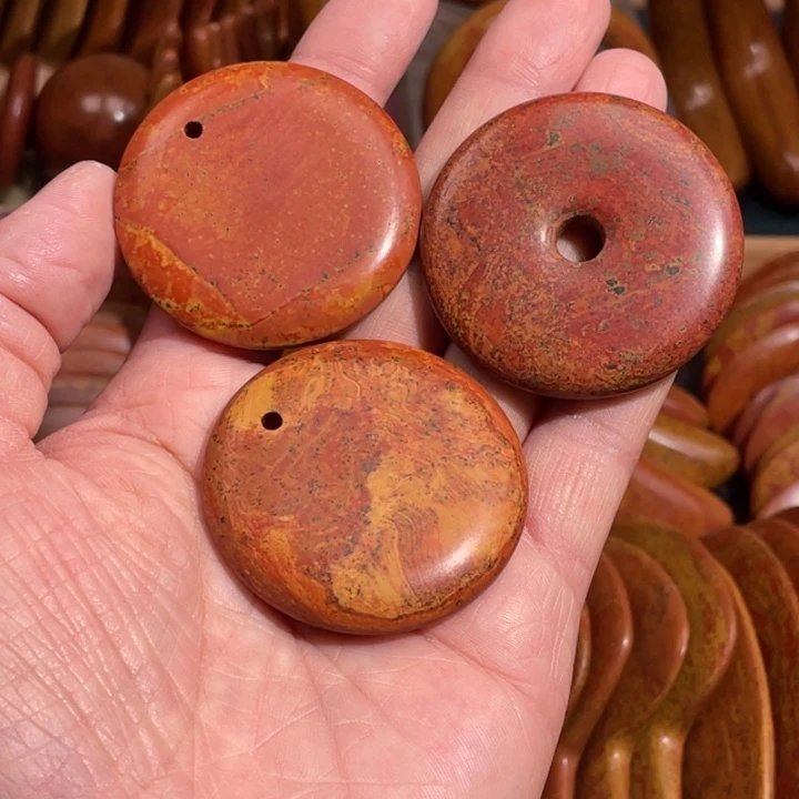 红砭石平安扣/小圆牌