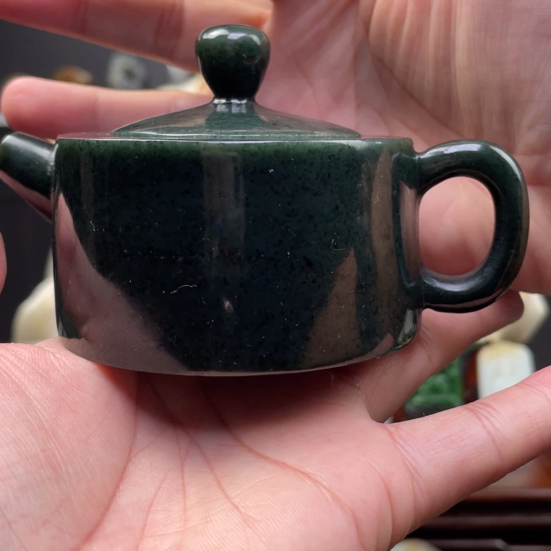和田玉未镶嵌把件和田玉茶壶未镶嵌