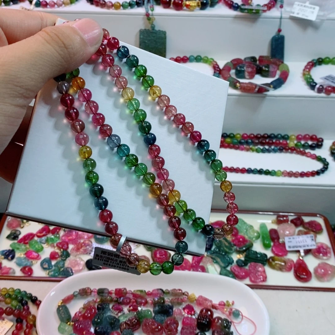 未镶嵌手链碧玺多样性发一条
