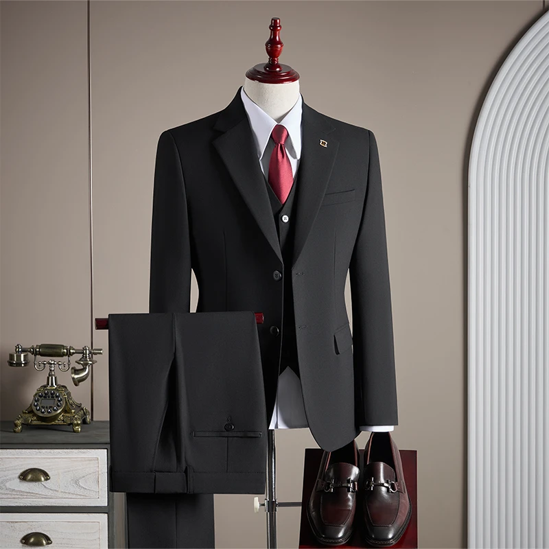 【TGH】高定西服套装男结婚礼服商务职业正装新郎西装两件套LJT960