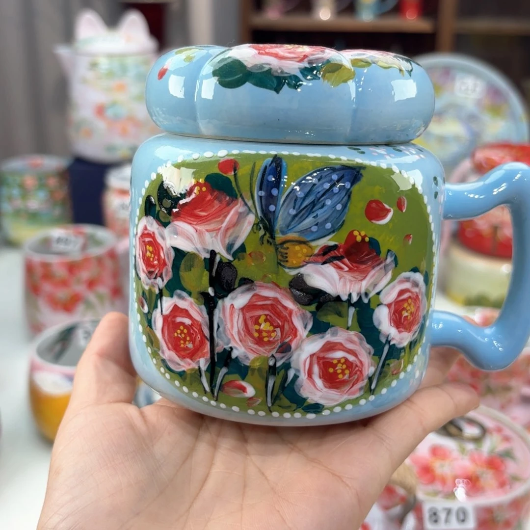 景德镇手绘高温釉下彩陶瓷茶具