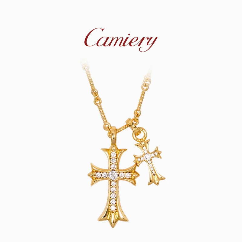 CAMIERY 时尚轻奢十字架项链经典百搭