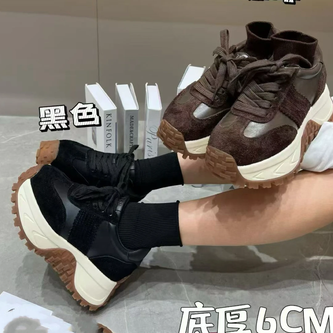 欧洲站2025秋季新款欧货小众真皮时尚韩版德训休闲女潮鞋