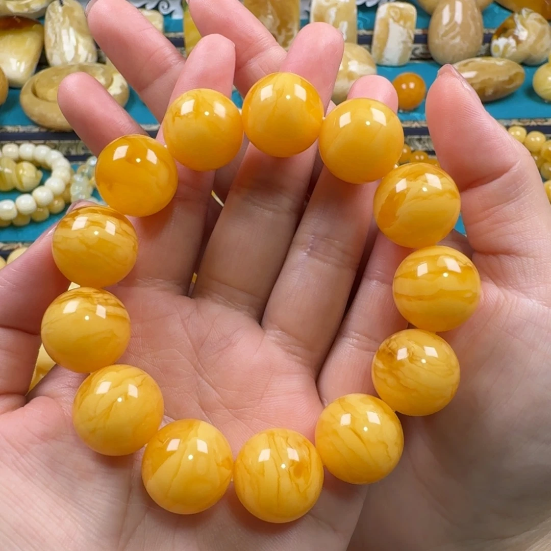 琥珀未镶嵌手链同料