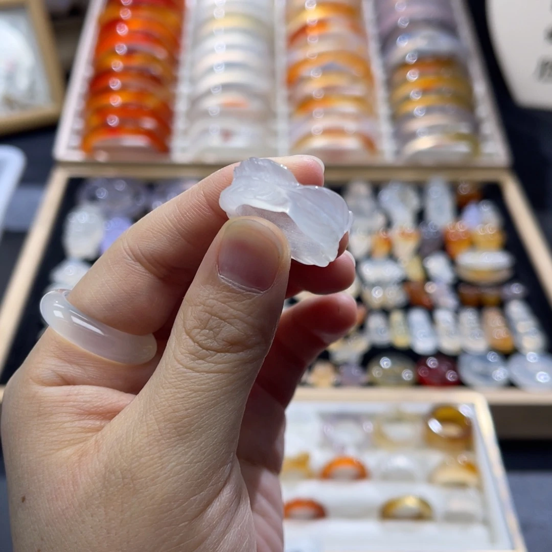 玛瑙/玉髓未镶嵌戒指