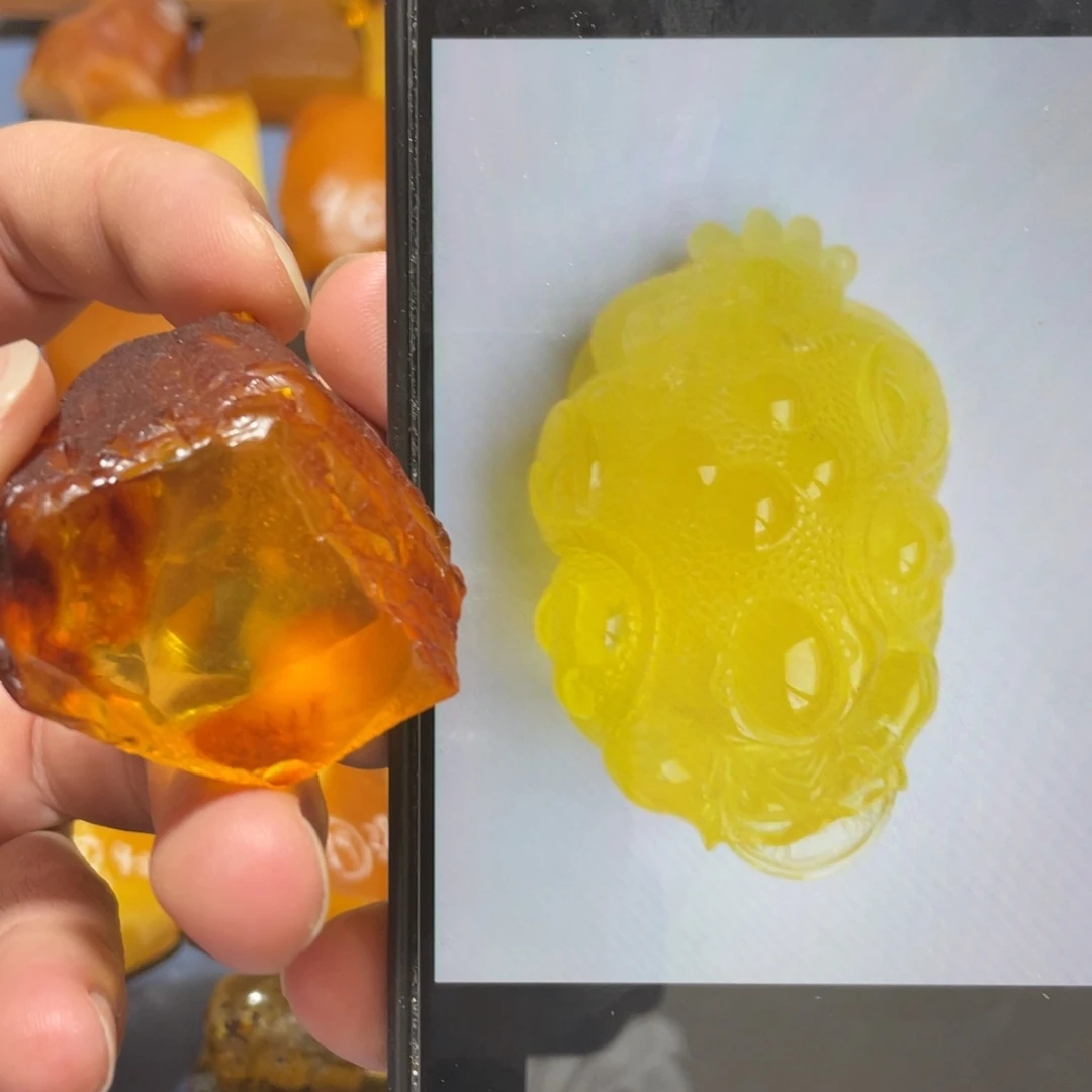 未镶嵌定制蜜蜡三足Jin 蟾