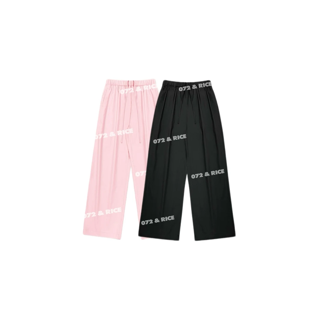 072 & RICE【桃夭裤】100纯棉 夏季休闲橡筋腰抽绳七分裤 32LK86