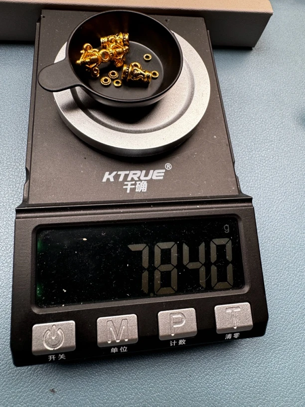 足金黄金纯金背云弟子珠