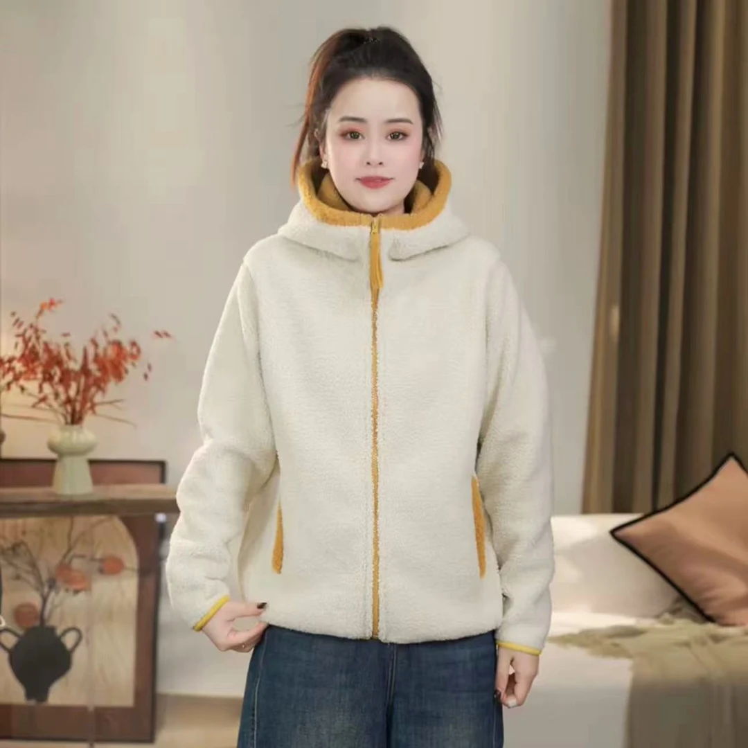 女短外套时尚冬季连帽厚休闲百搭冬季