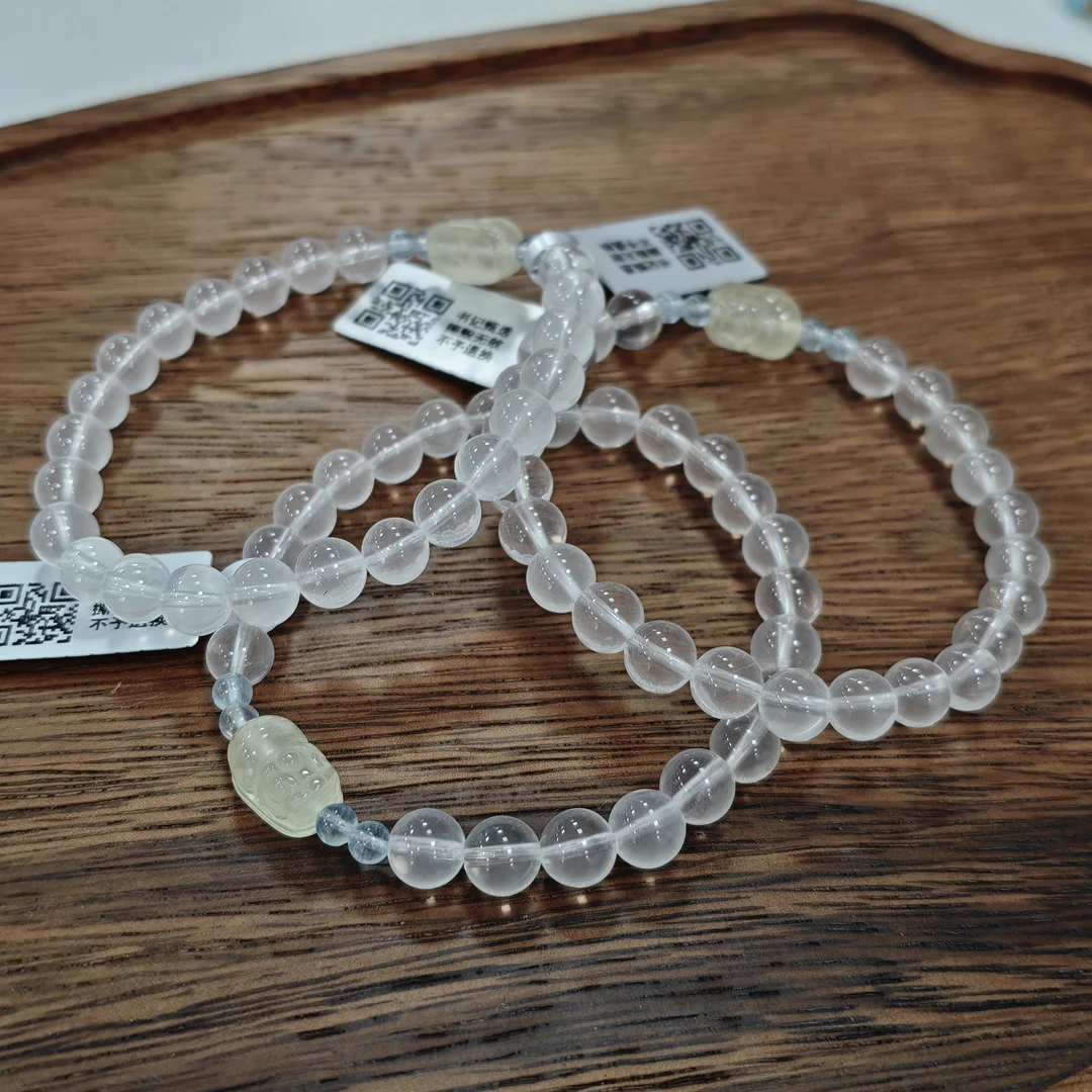 【怀晶堂】原创奶白晶单圈手链 多样性发一件 约7mm 5015CT