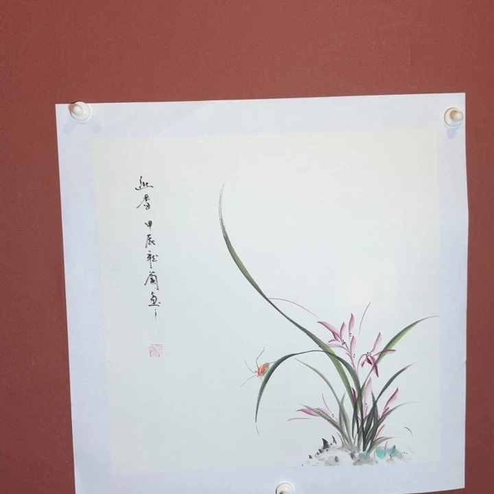 国画听兰老师花鸟