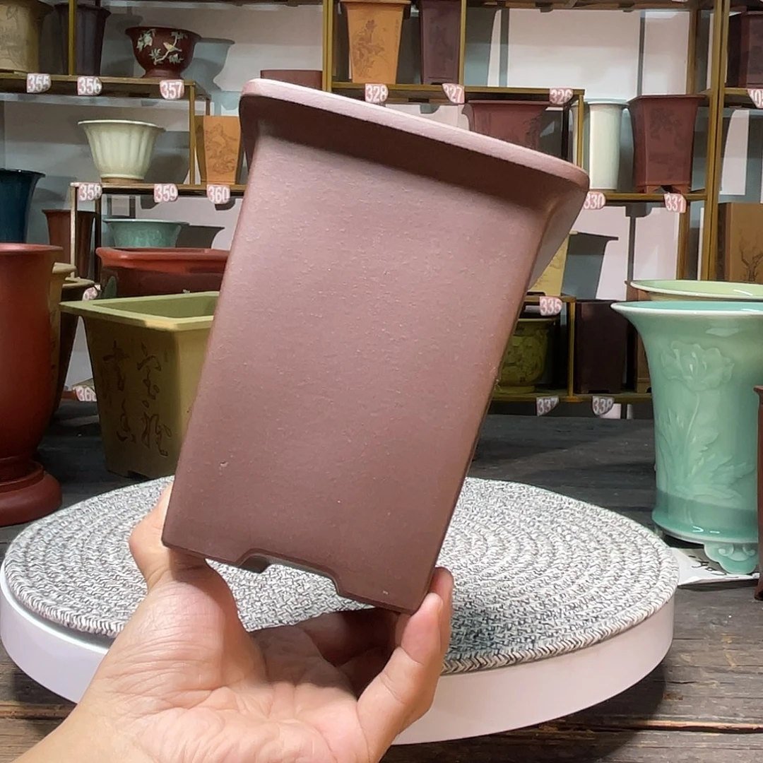 紫砂花盆微瑕花盆