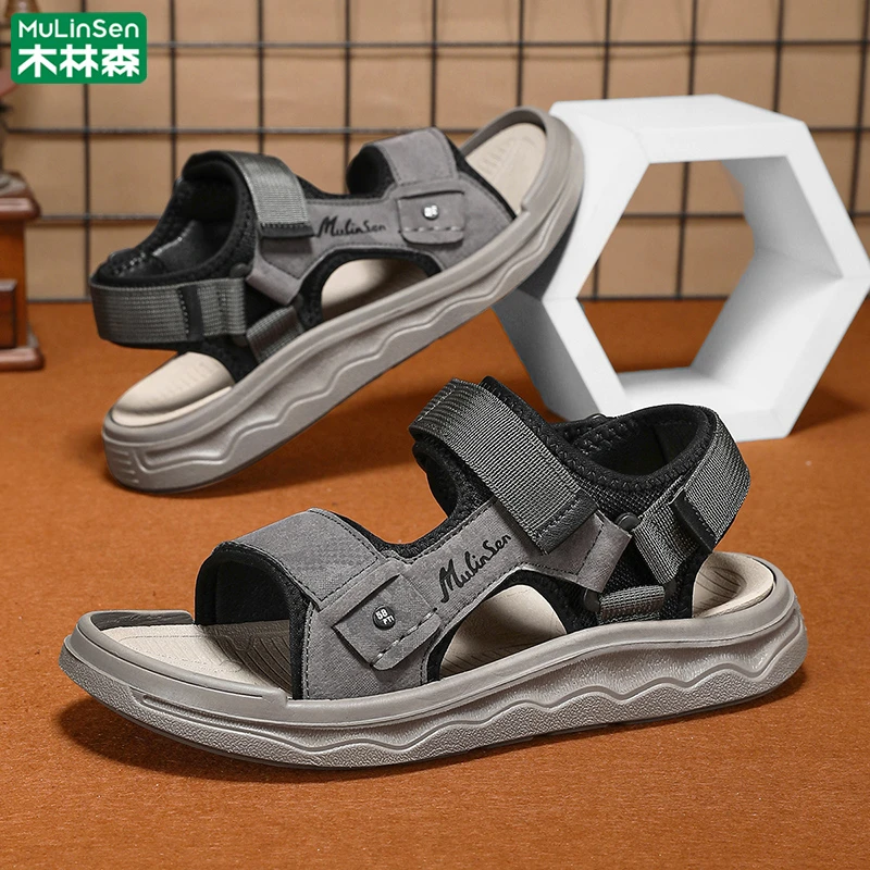 木林森沙滩鞋男夏季两用开车外穿防滑凉拖鞋运动休闲涉水凉鞋男款