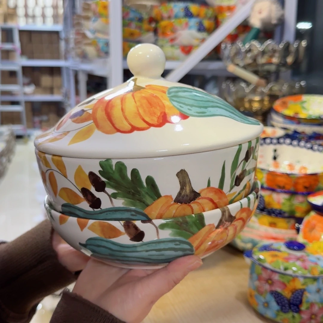 瓷片创意南瓜8英寸3件套看图