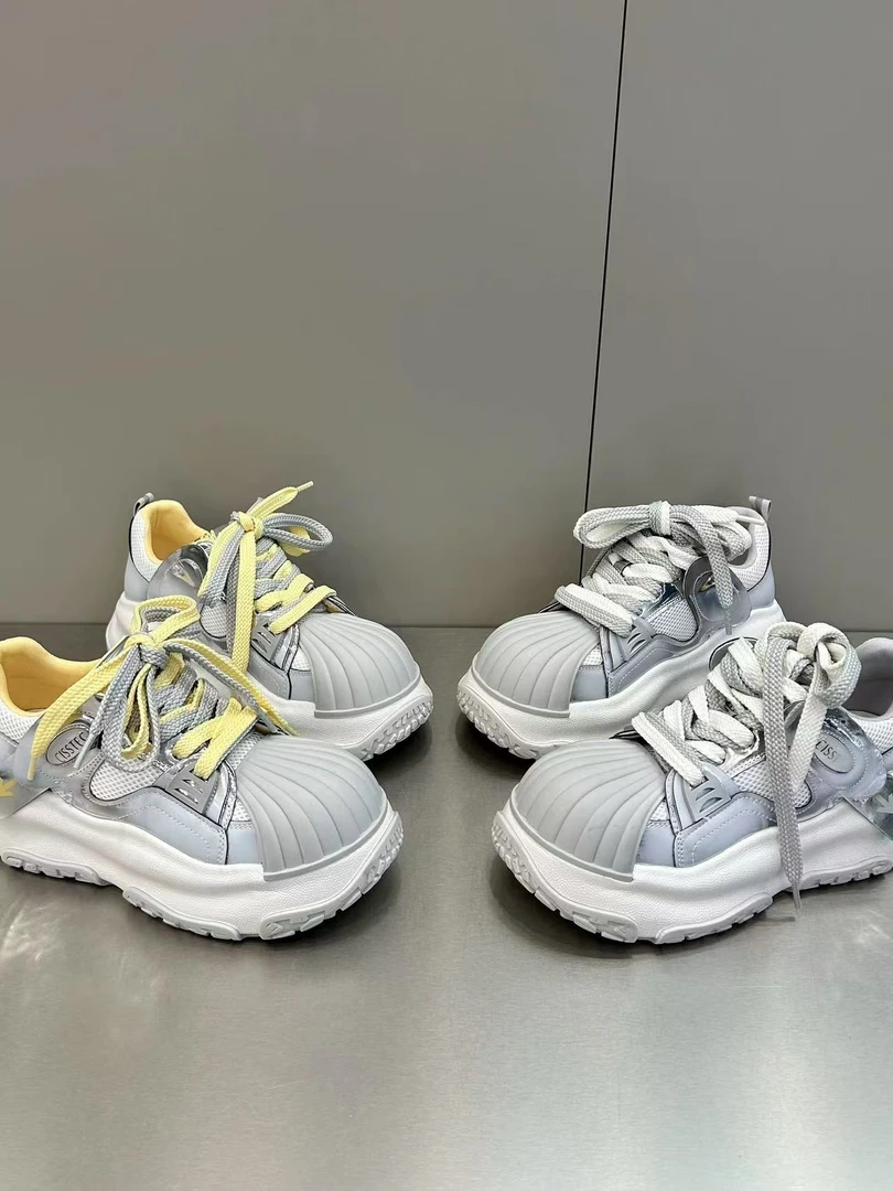 1261欧洲站春季新款贝壳头溶解鞋女厚底休闲运动板鞋单鞋