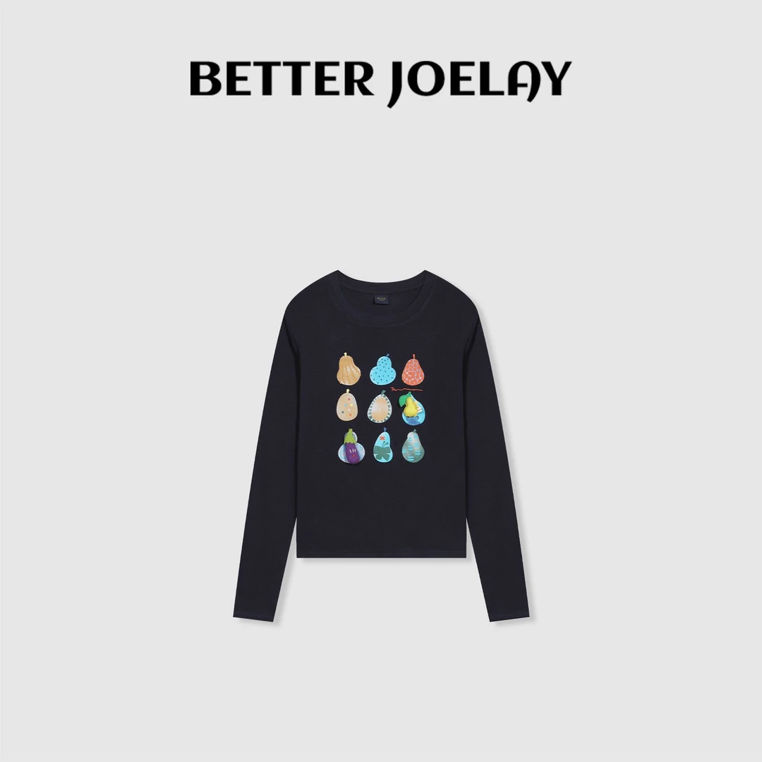 BETTER JOELAY-【贵妃梨】百搭简约T恤长袖潮流休闲风KH5000