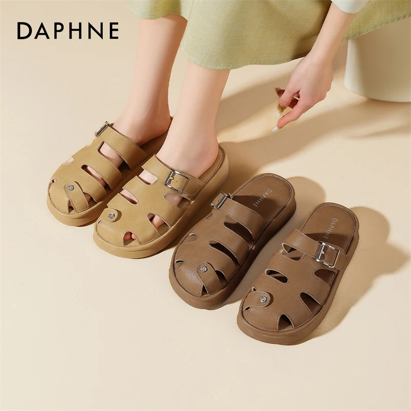 达芙妮2025夏季新款透气时装凉鞋轻盈自在全年适用办公室穿搭女鞋