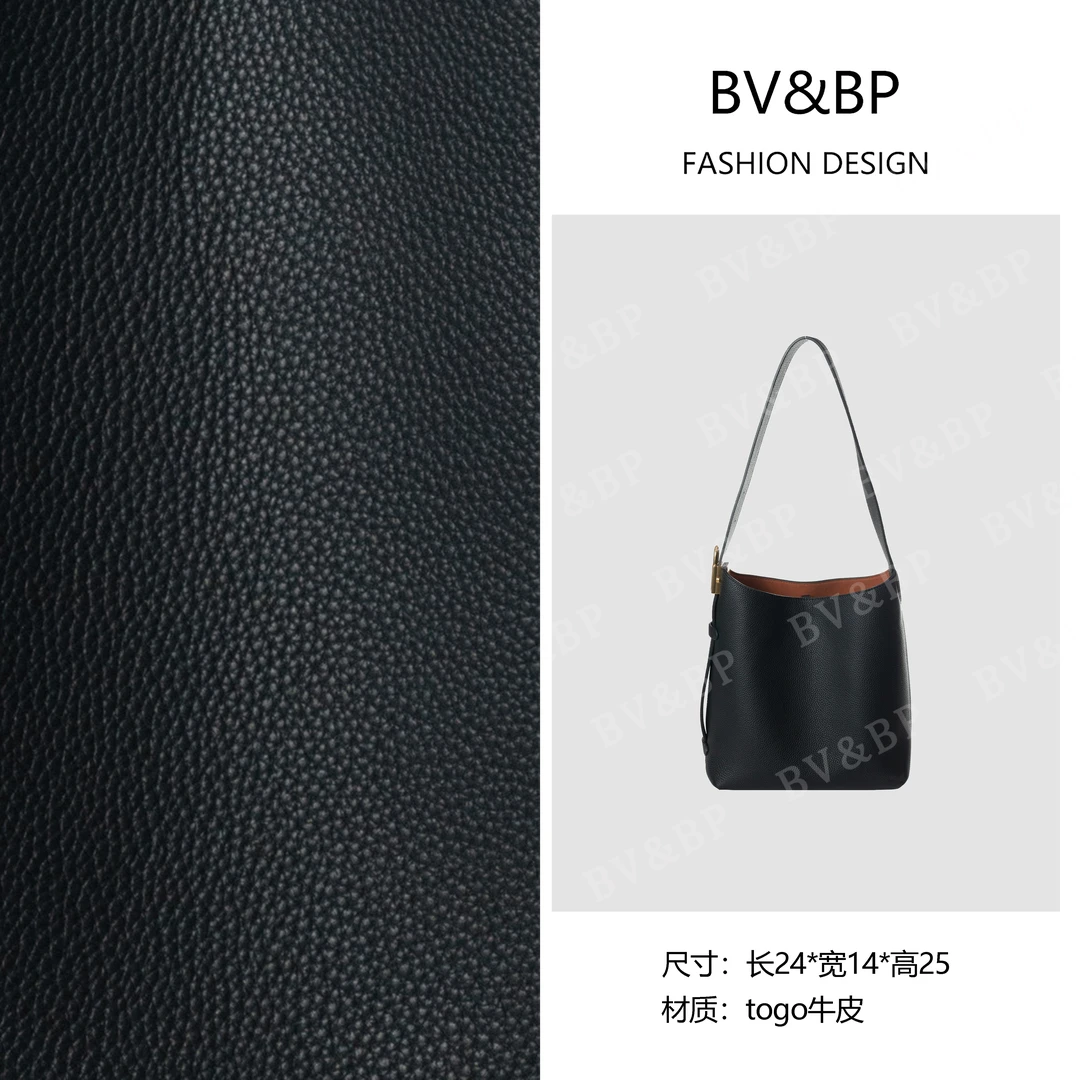 BV&BP· 原创设计 真皮高定手提单肩包 BV8637-黑色