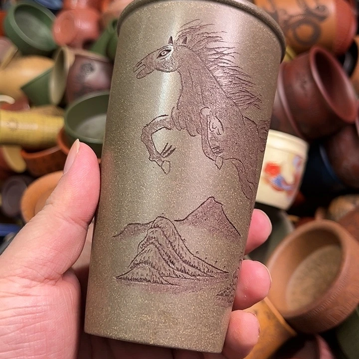 紫砂茶杯全手工紫砂主人杯