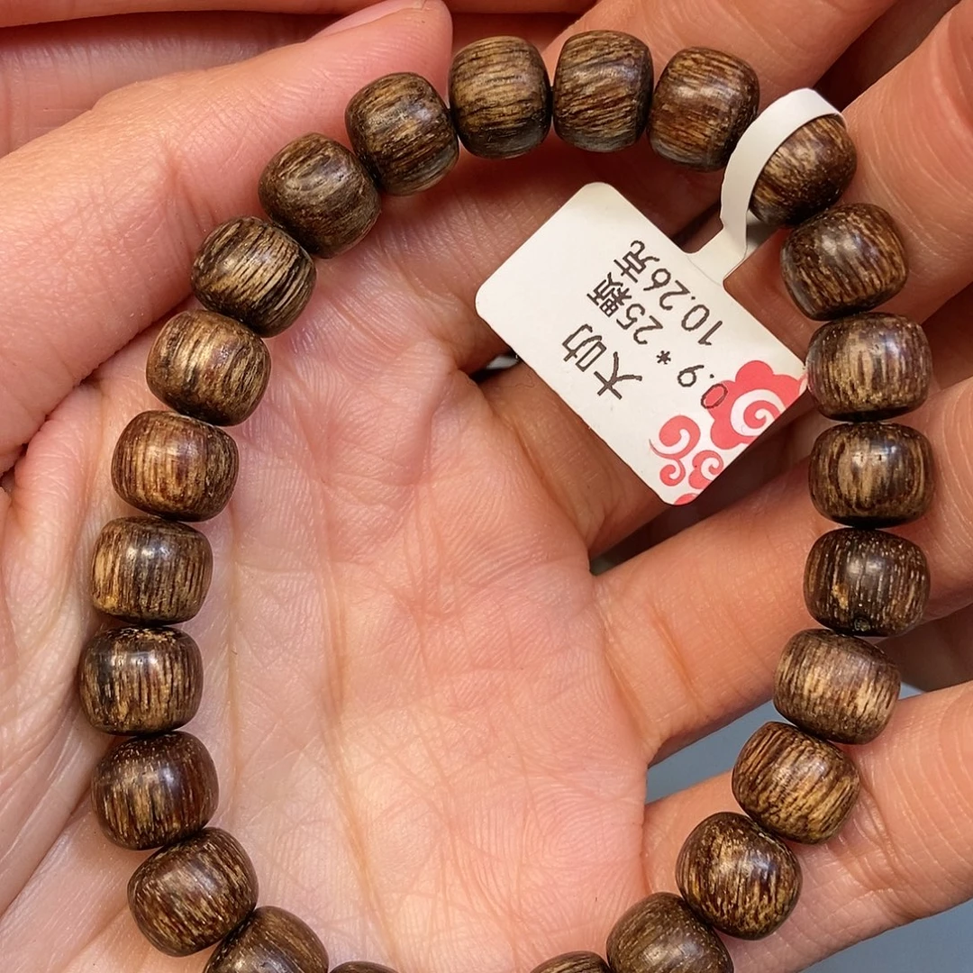 奕***樂沉香手串天然野大叻0.9，10克，01