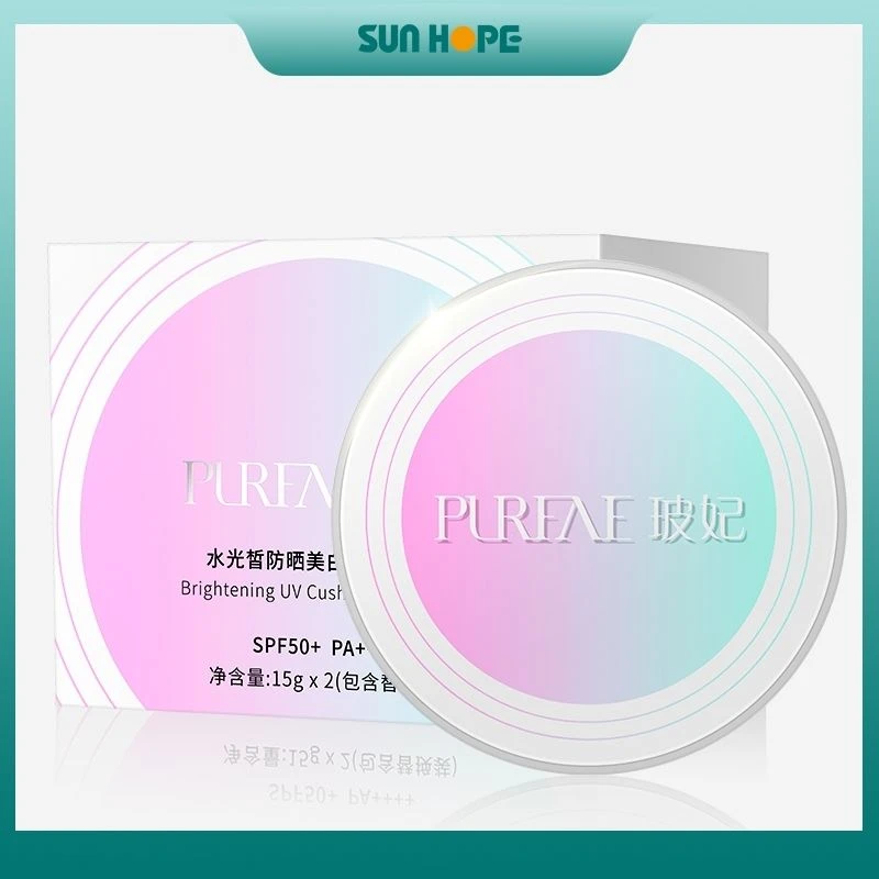 玻妃水光皙气垫粉凝霜轻薄清爽不脱妆