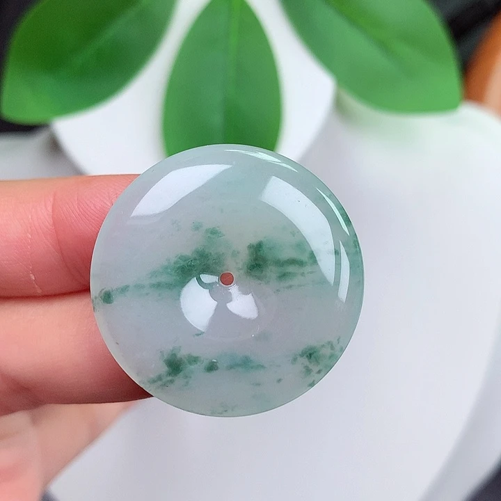 颈饰未镶嵌翡翠平安扣 29.9x5.1mm