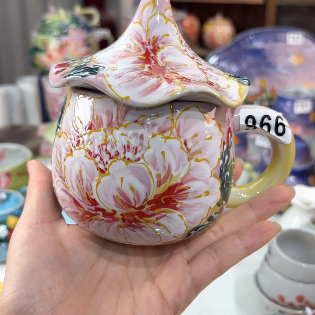 景德镇手绘高温釉下彩陶瓷茶具