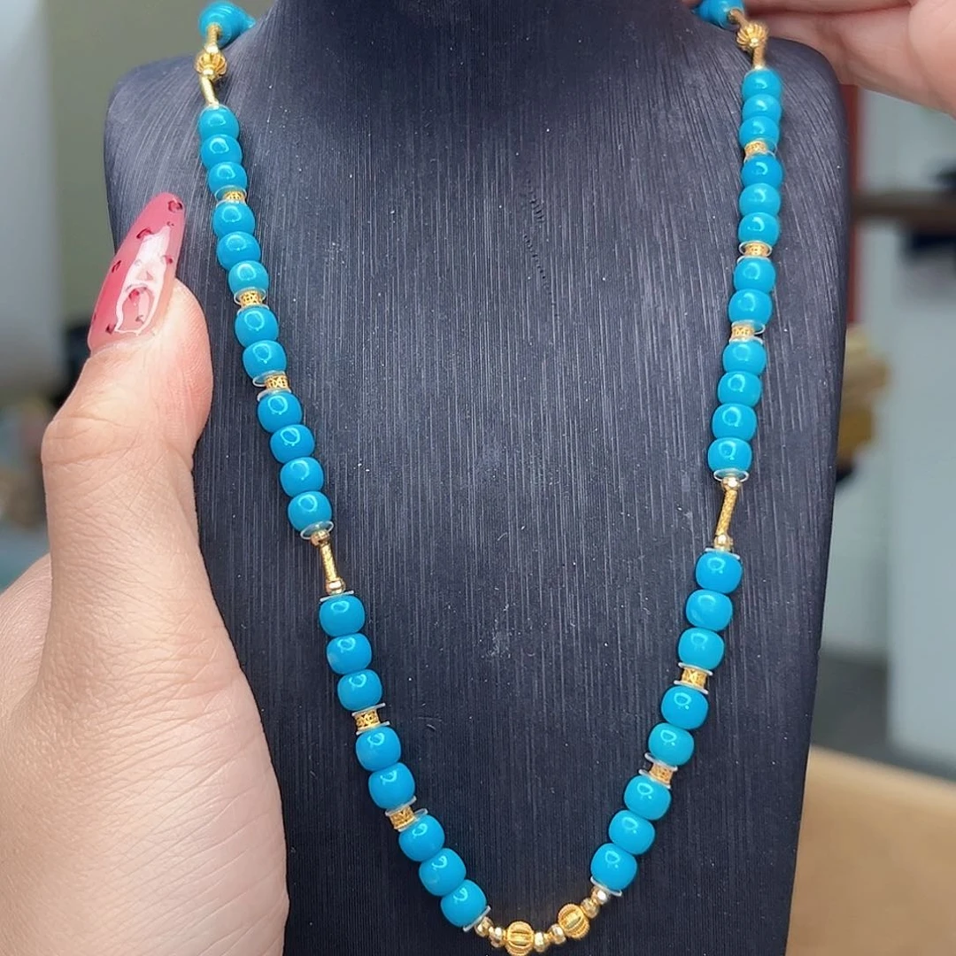 绿松石珠宝奇石18K金镶嵌