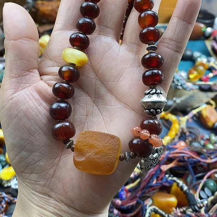 蜜蜡未镶嵌项链项链