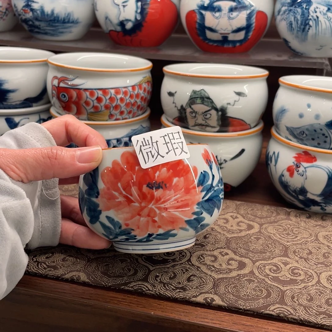 有瑕釉下彩纯手绘