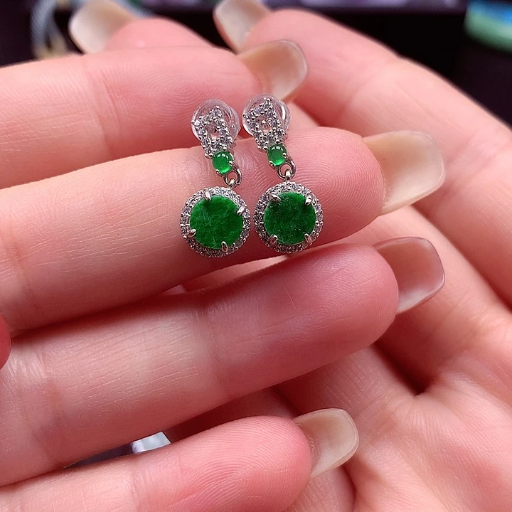 颈饰银S925镶嵌翡翠翡翠