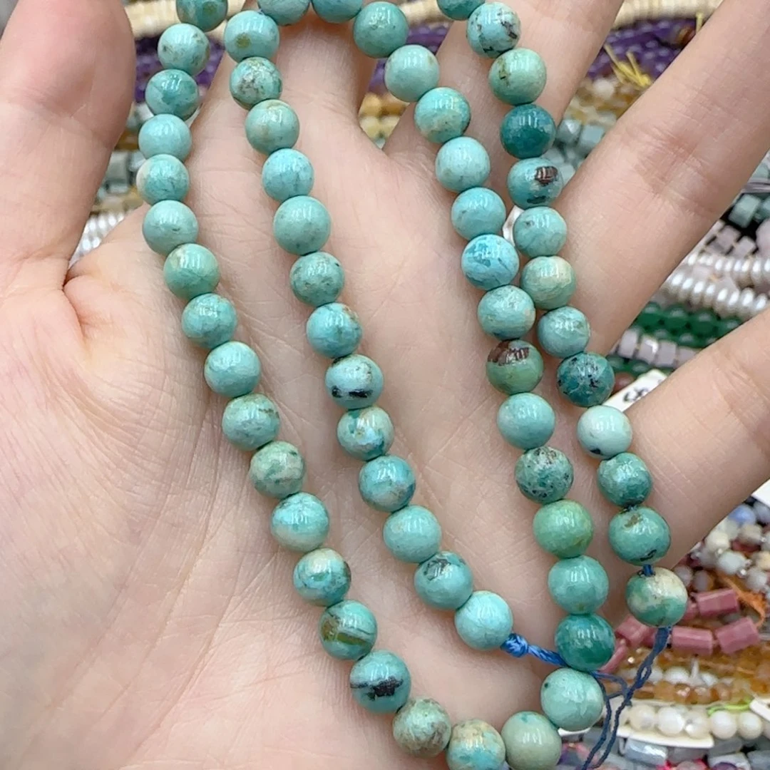 玛瑙/玉髓未镶嵌珠宝半成品天然绿松石一条卡6