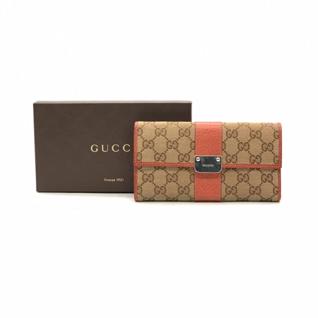 95新 GUCCI/古驰 老花钱包