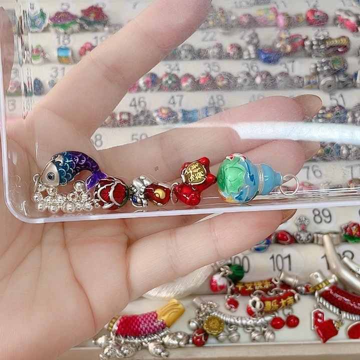 蓝***a足银珐琅彩足银配件