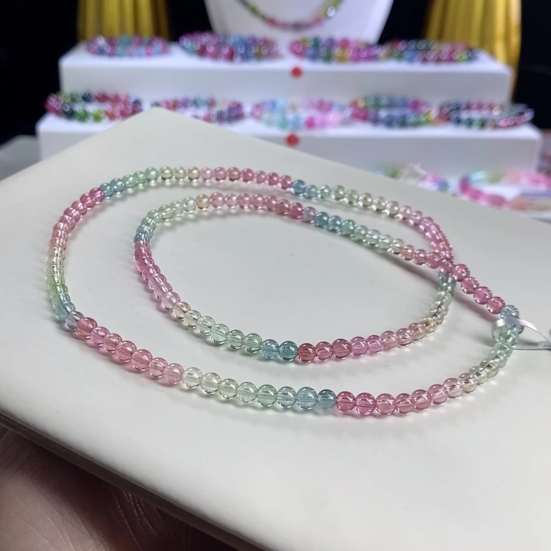 未镶嵌手链碧玺人鱼三圈