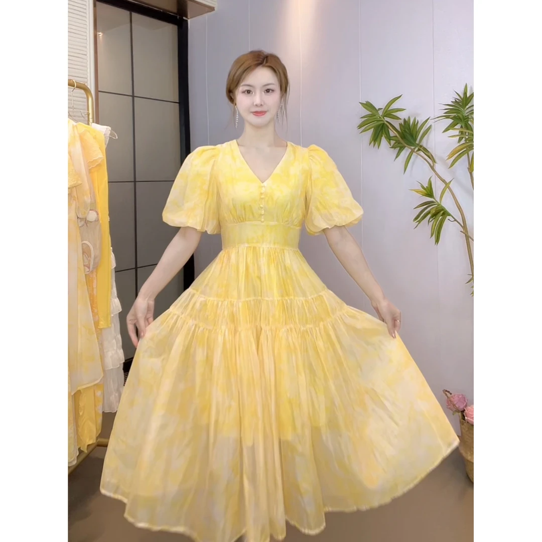 千语栀【迪士尼公主】窈窕淑女君子好逑仙气飘飘拍照打卡必备连衣裙