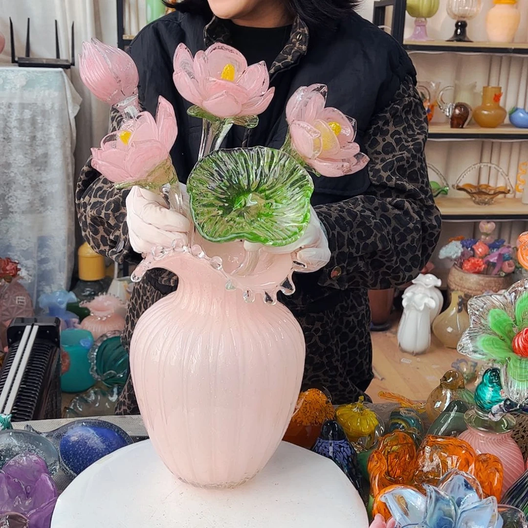 5花1夜光瓶 家悦琉璃品福利